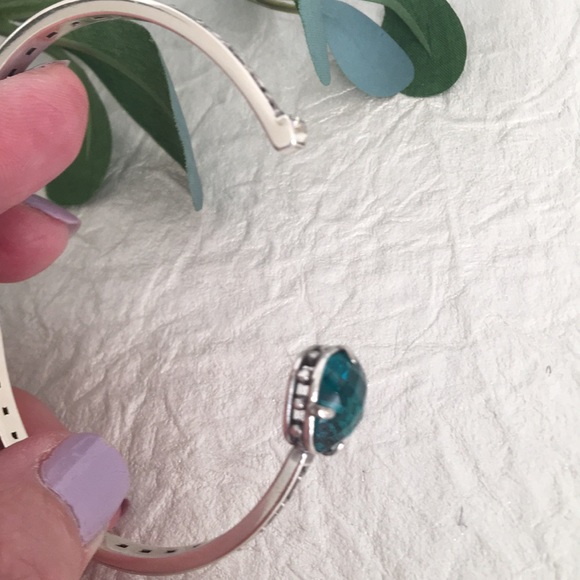 Brighton Retired Lovable Hinged Bangle Silver-Green NWOT Rare - Picture 9 of 15